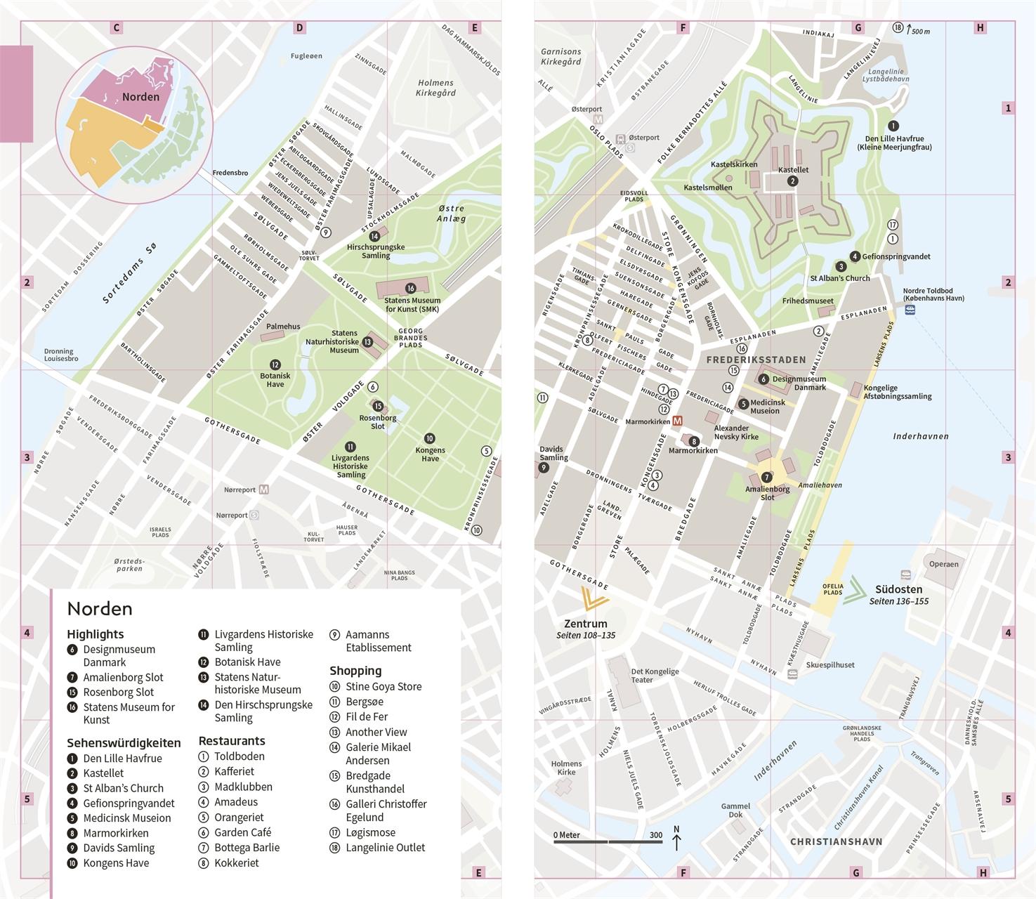 Beispielinhalt (Bild) Vis-à-Vis Reiseführer Kopenhagen