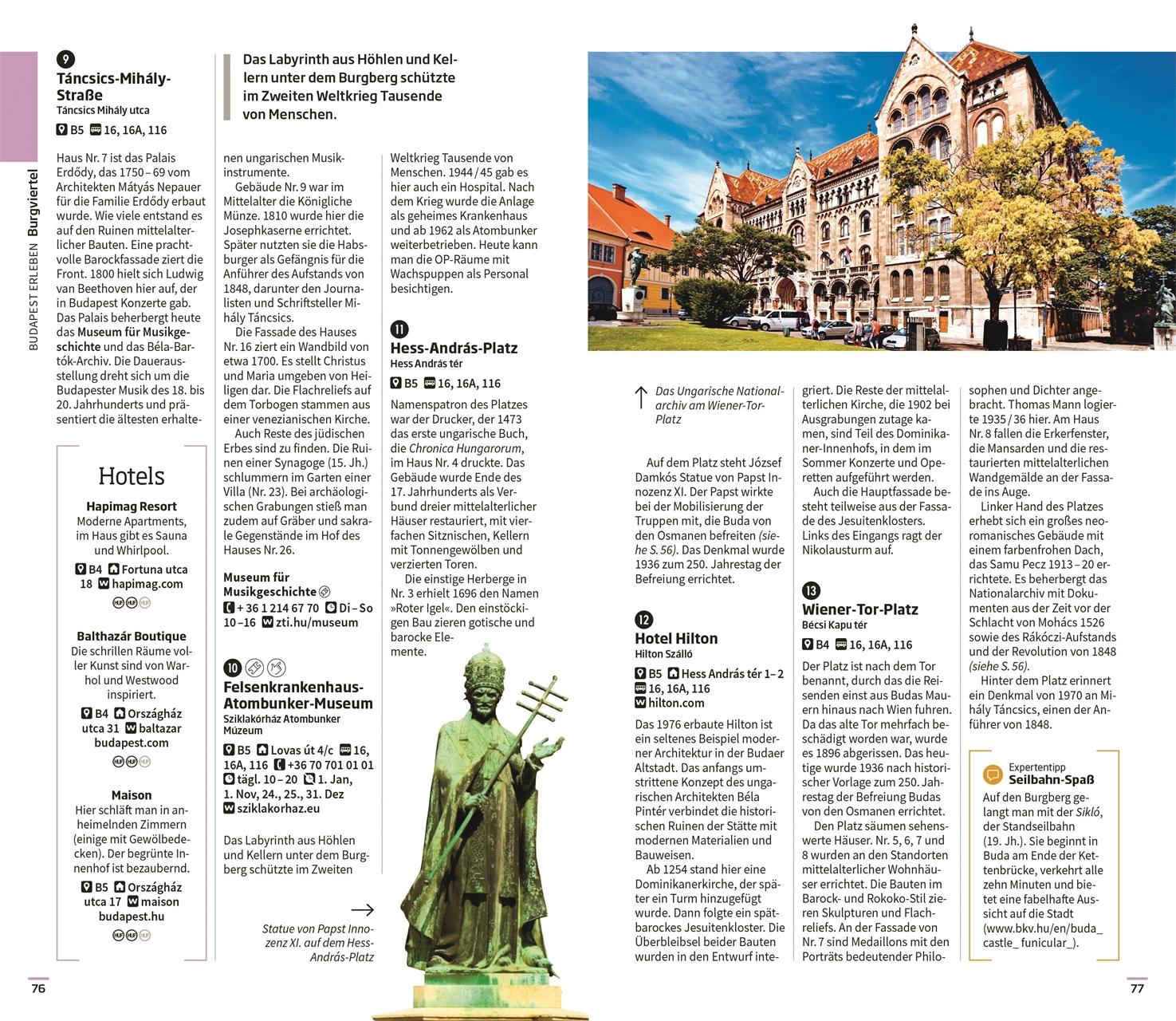 Beispielinhalt (Bild) Vis-à-Vis Reiseführer Budapest