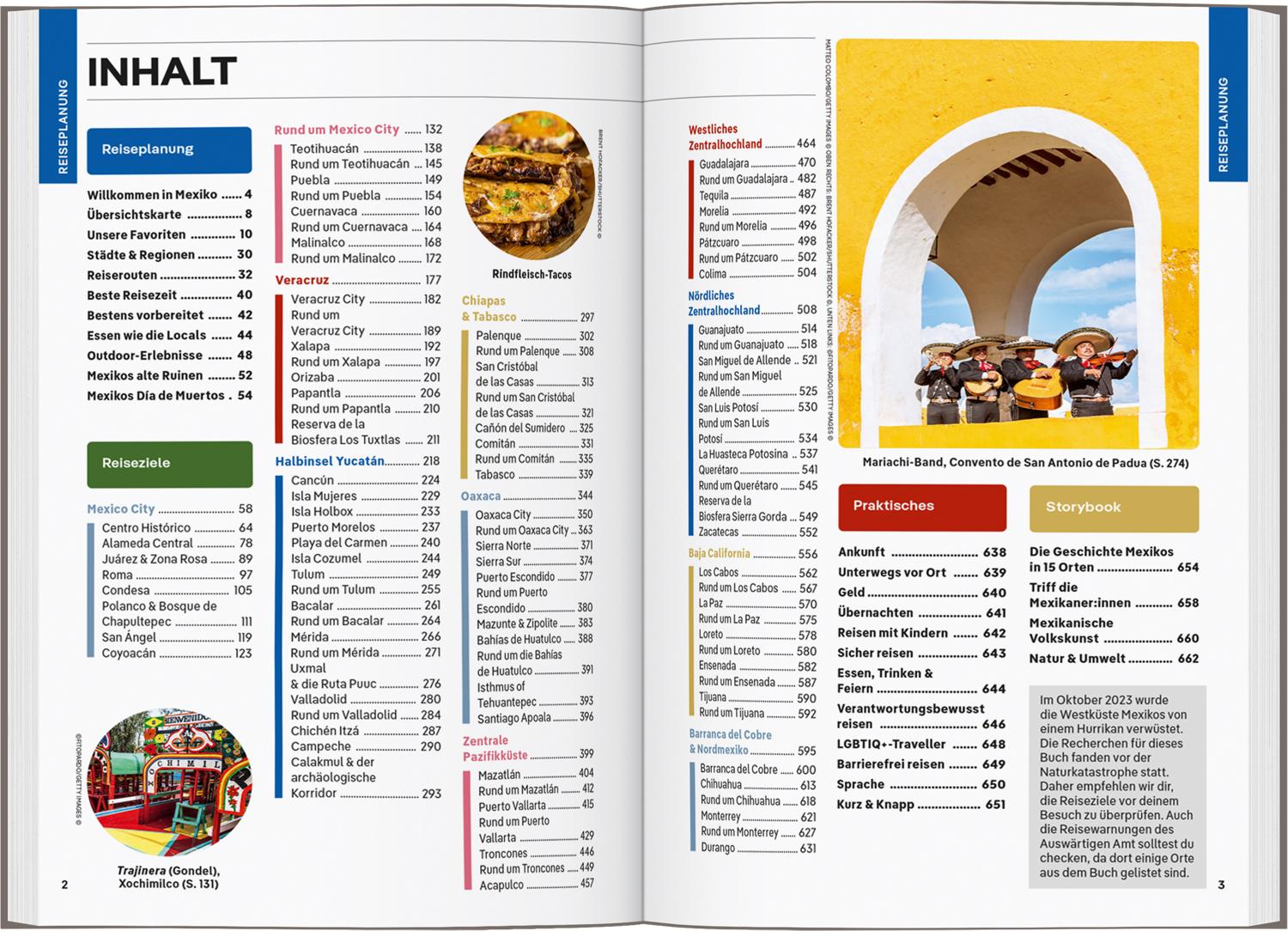 Beispielinhalt (Bild) LONELY PLANET Reiseführer Mexiko