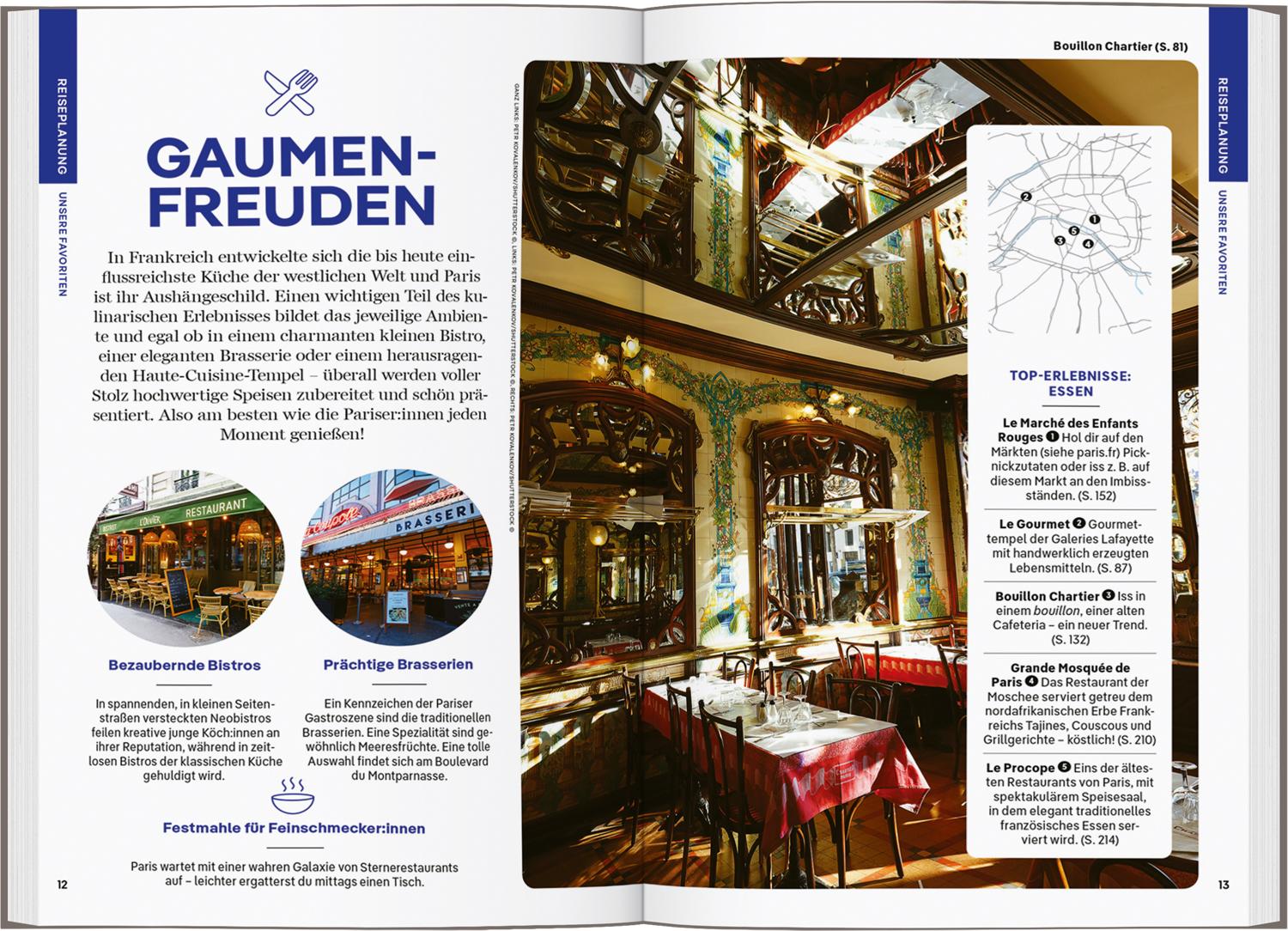 Beispielinhalt (Bild) LONELY PLANET Reiseführer Paris