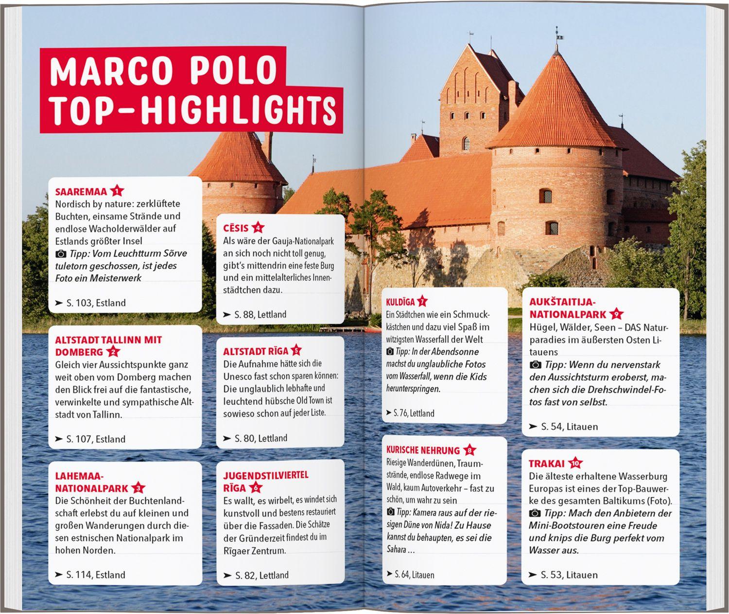 Beispielinhalt (Bild) MARCO POLO Reiseführer Baltikum, Estland, Lettland, Litauen