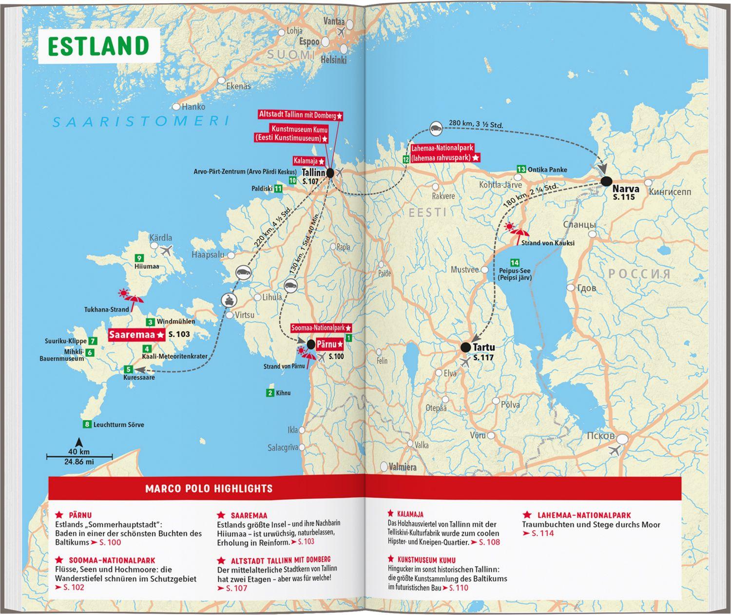 Beispielinhalt (Bild) MARCO POLO Reiseführer Baltikum, Estland, Lettland, Litauen