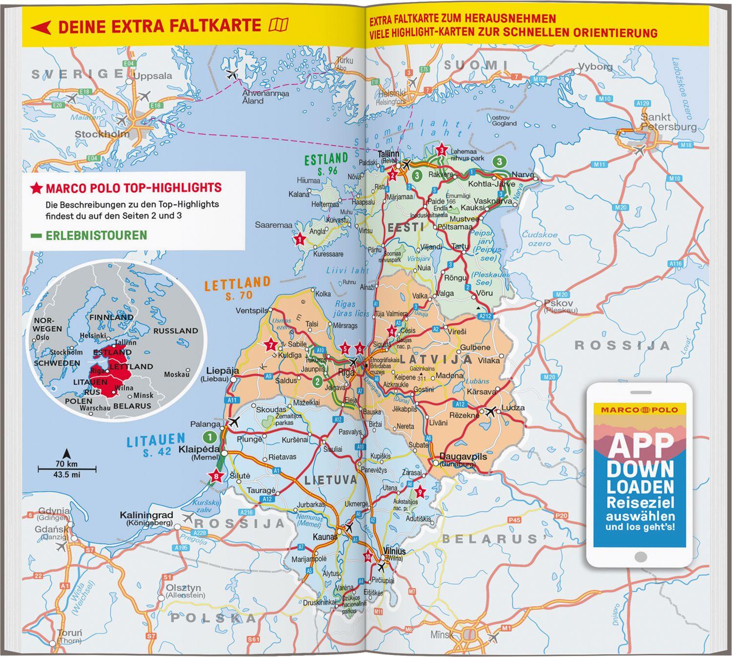 Beispielinhalt (Bild) MARCO POLO Reiseführer Baltikum, Estland, Lettland, Litauen