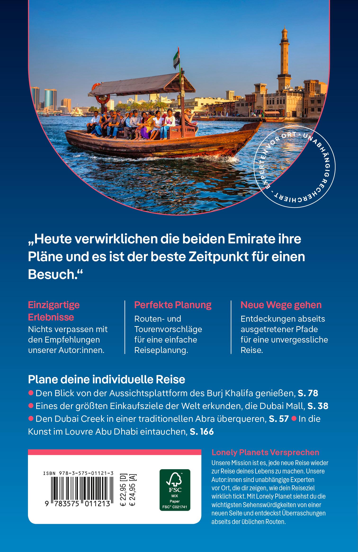 Rückseitencover LONELY PLANET Reiseführer Dubai & Abu Dhabi