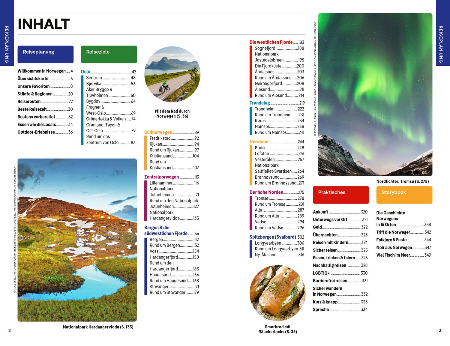 Beispielinhalt (Bild) LONELY PLANET Reiseführer Norwegen