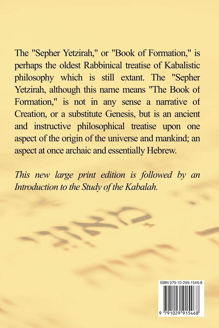 Rückseitencover Sepher Yetzirah