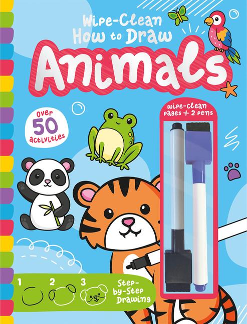 Vorderes Coverbild Wipe-Clean How to Draw Animals