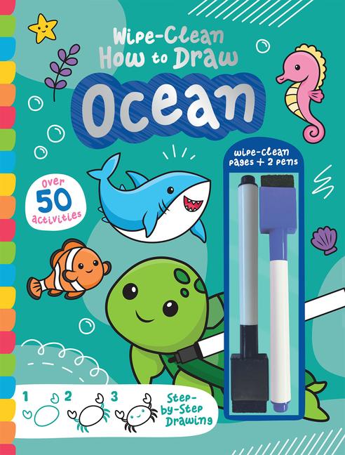 Vorderes Coverbild Wipe-Clean How to Draw Ocean