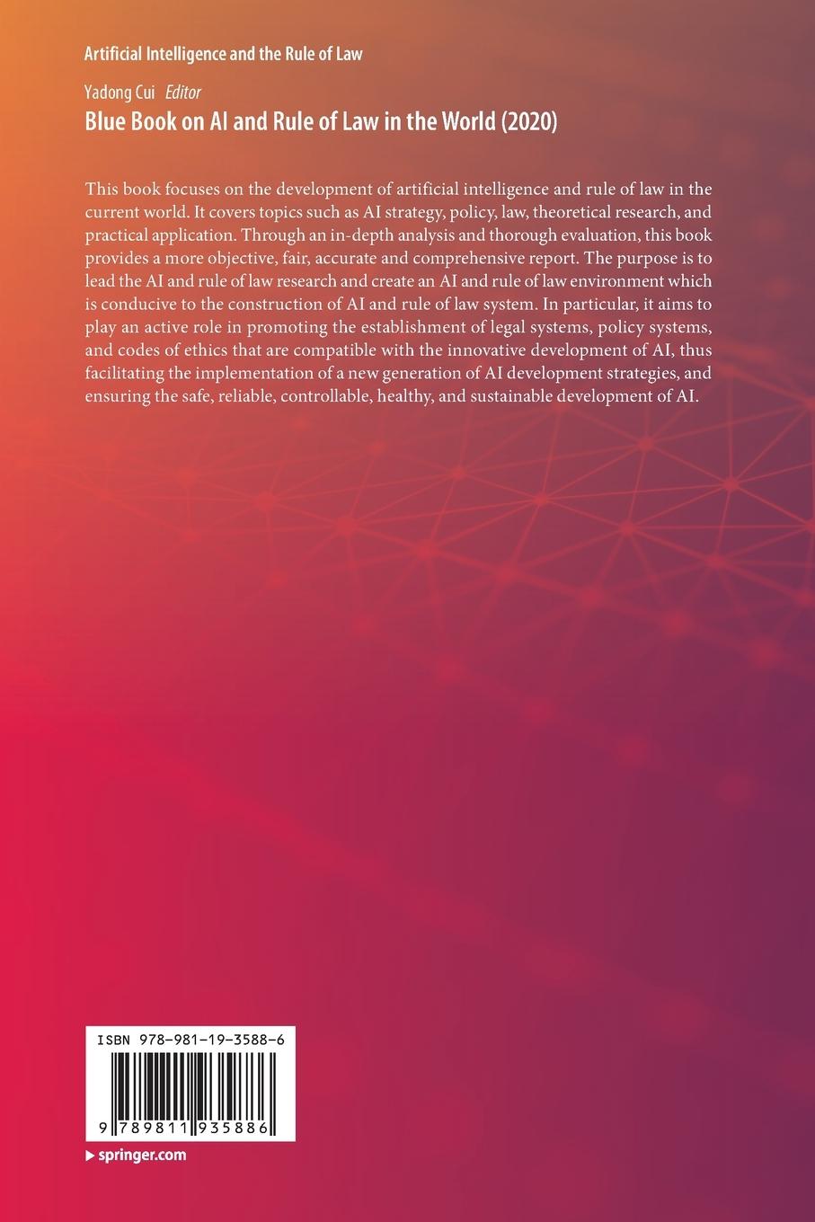 Rückseitencover Blue Book on AI and Rule of Law in the World (2020)