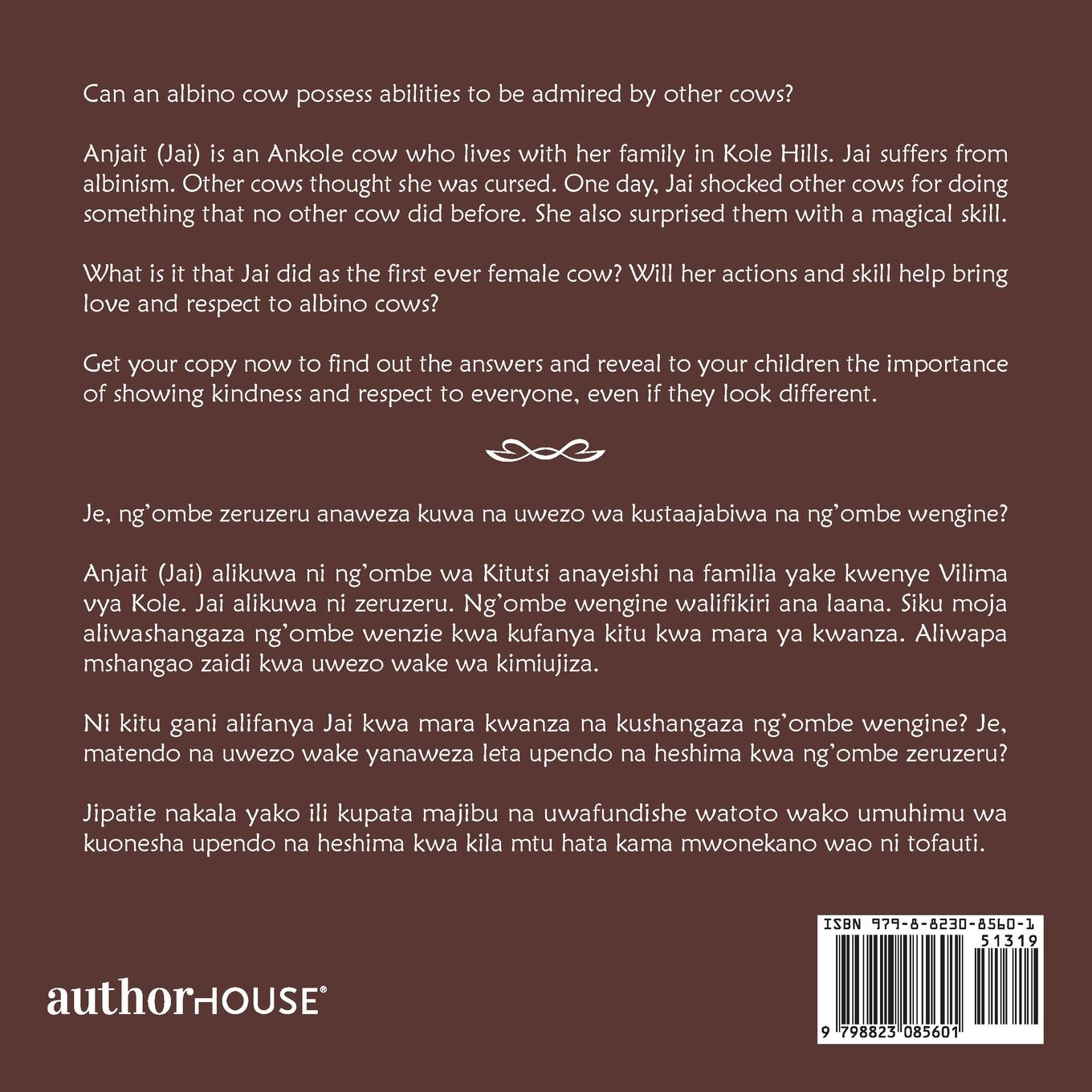 Rückseitencover Jai the Albino Cow