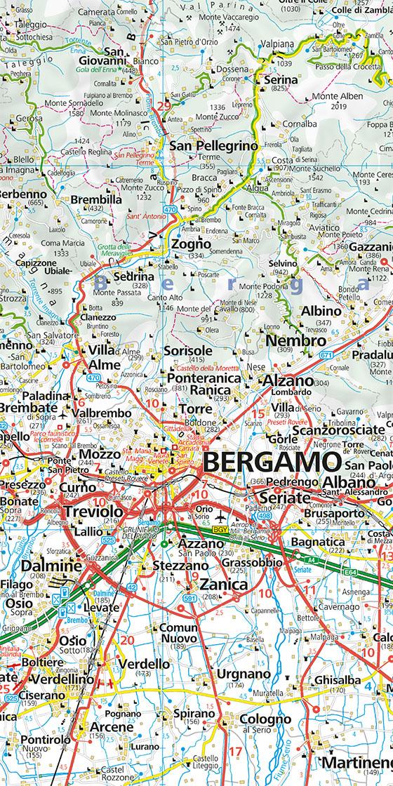 Beispielinhalt (Bild) Kümmerly+Frey Regional-Strassenkarte 2 Lombardei 1:200.000