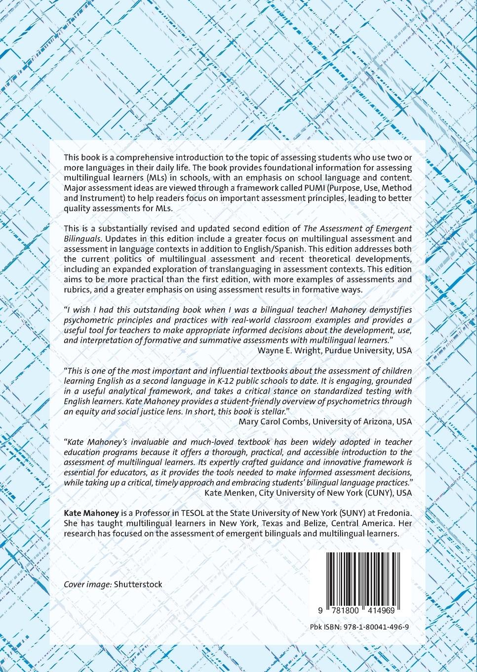 Rückseitencover The Assessment of Multilingual Learners