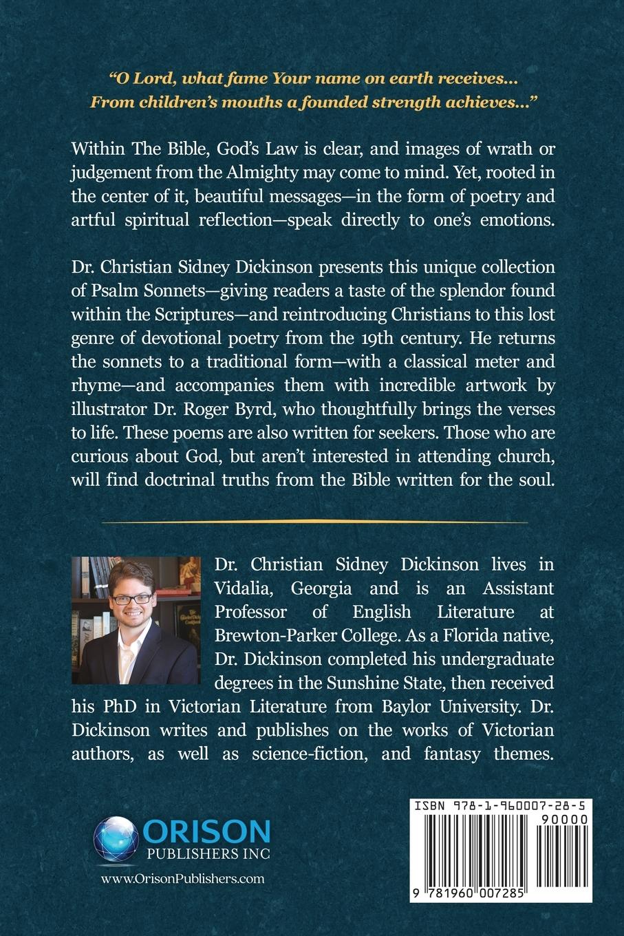 Rückseitencover Sonnets From the Psalms