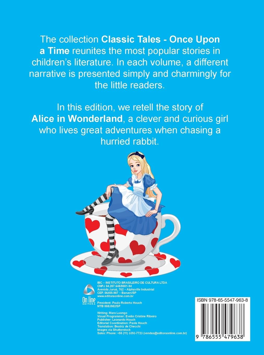 Rückseitencover Classic Tales Once Upon a Time - Alice in Wonderland