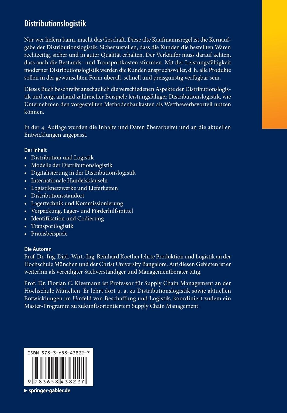 Rückseitencover Distributionslogistik