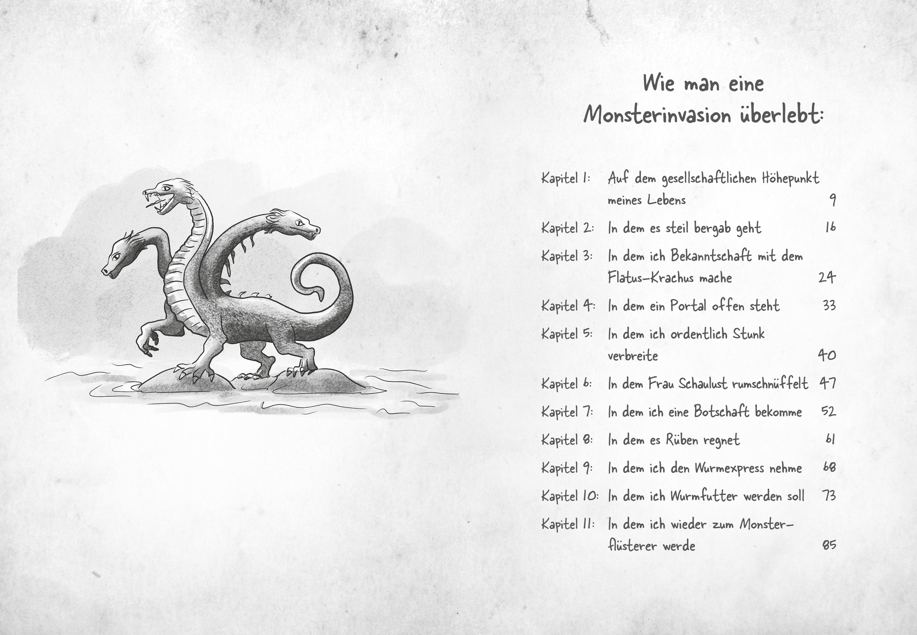 Beispielinhalt (Bild) Mein geheimes Leben als Monsterjäger - Warum du niemals an einem Riesenwurm hängen solltest