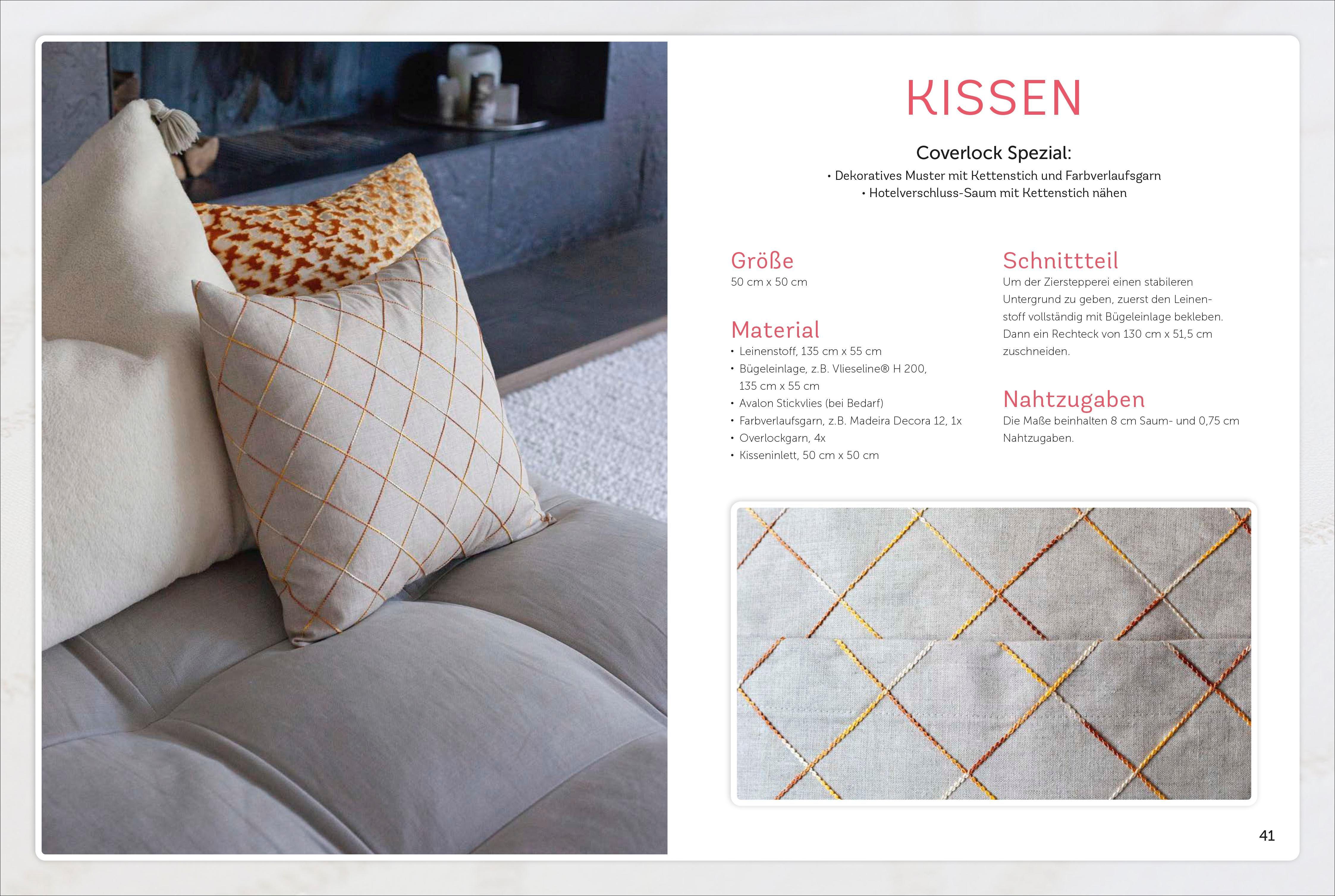 Beispielinhalt (Bild) Praxiswissen - Nähen mit dem Coverlock-Stich