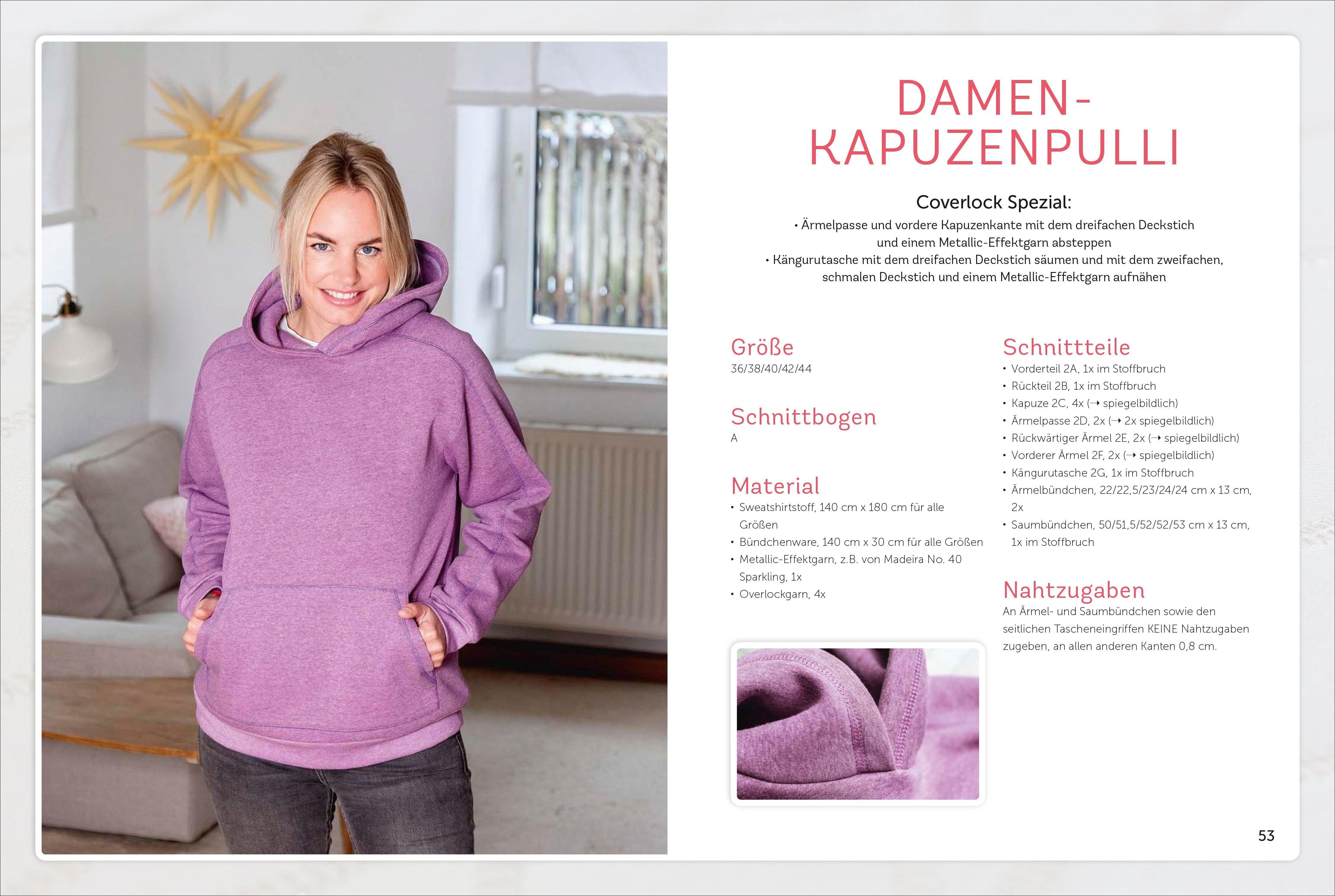 Beispielinhalt (Bild) Praxiswissen - Nähen mit dem Coverlock-Stich