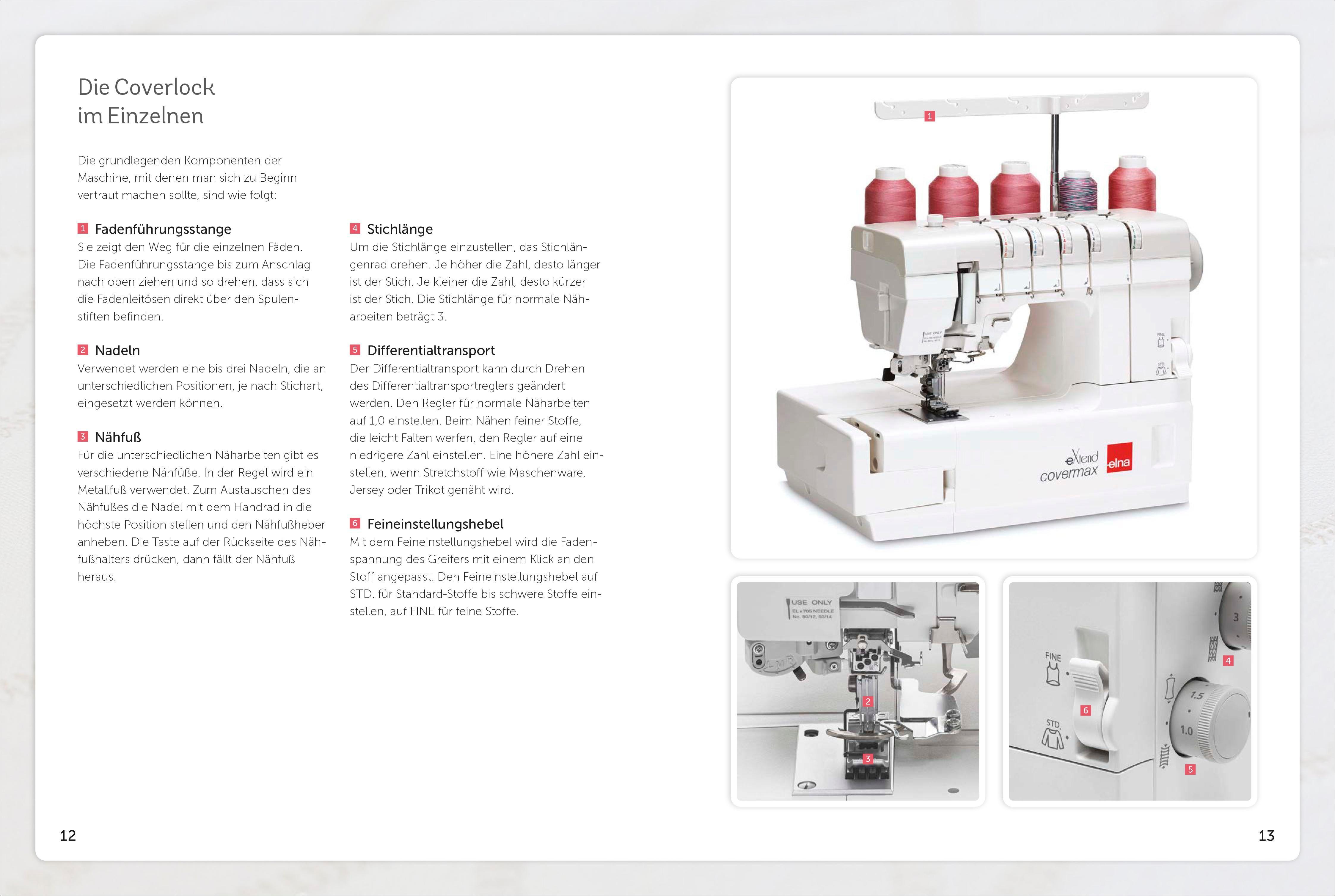 Beispielinhalt (Bild) Praxiswissen - Nähen mit dem Coverlock-Stich