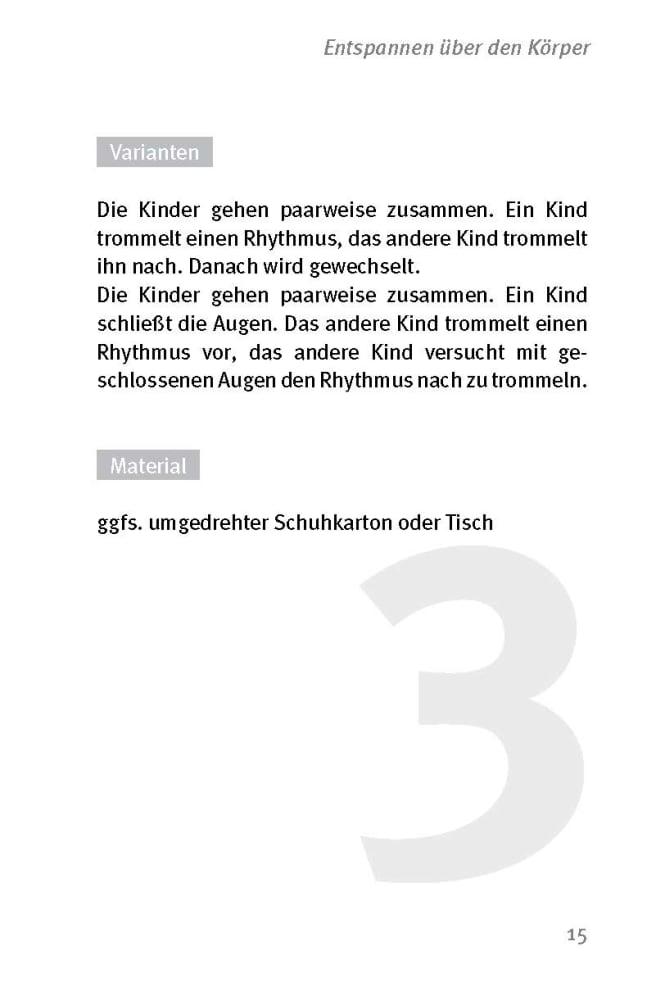 Beispielinhalt (Bild) Die 50 besten Spiele zum Durchatmen und Entspannen für 6- bis 10-Jährige