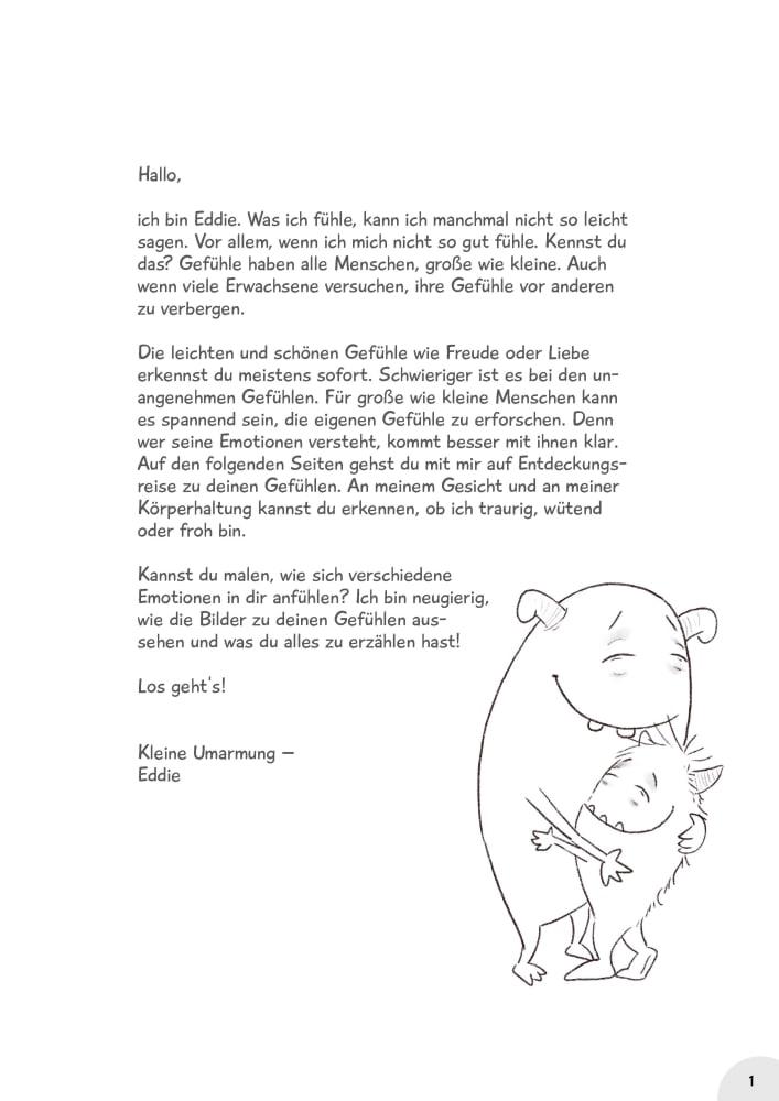 Beispielinhalt (Bild) Mein Gefühle-Heft. Ausmalen, ausfüllen und Dampf ablassen mit Eddie