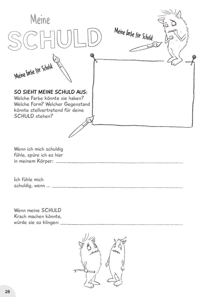 Beispielinhalt (Bild) Mein Gefühle-Heft. Ausmalen, ausfüllen und Dampf ablassen mit Eddie