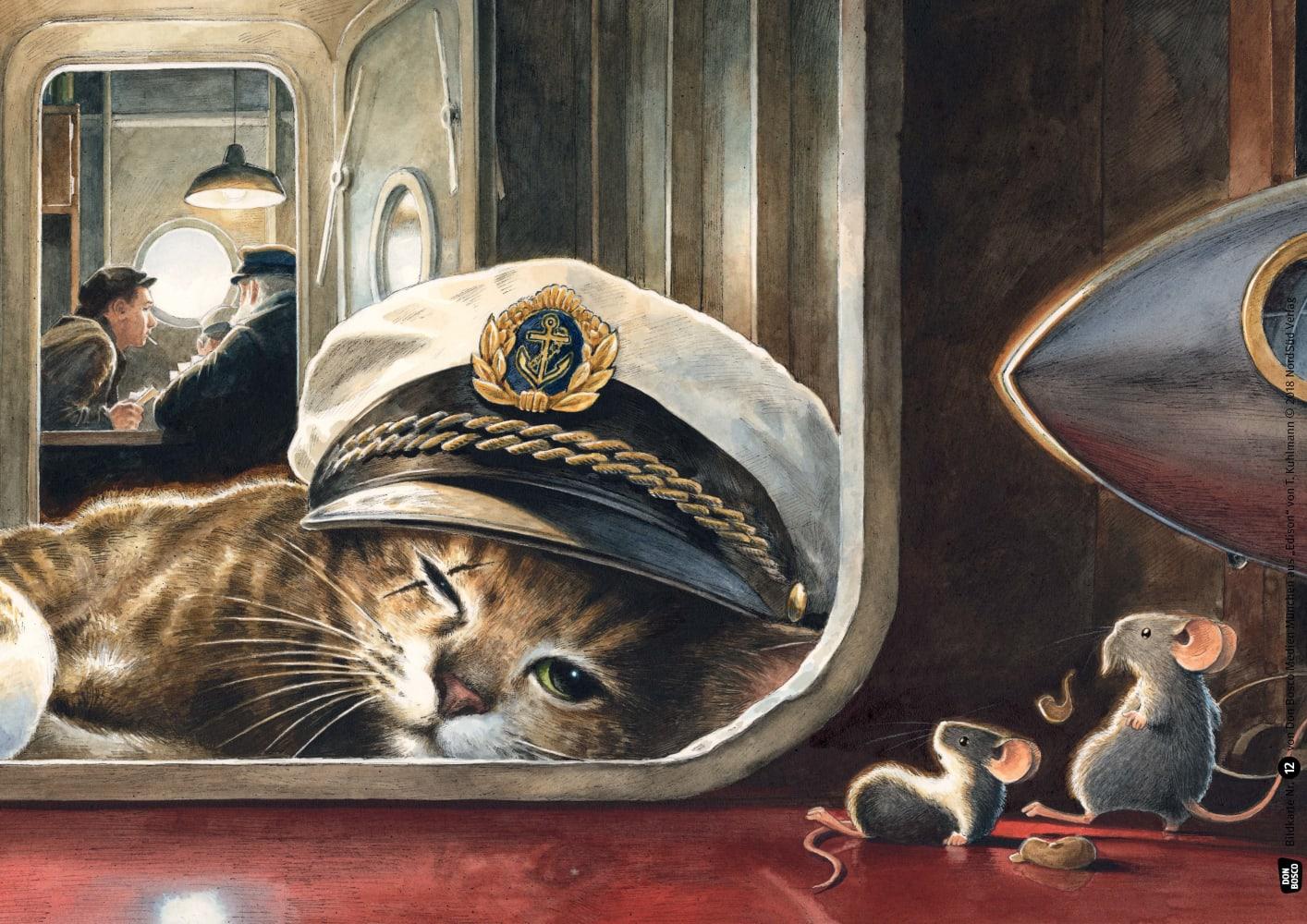 Beispielinhalt (Bild) Edison. Das Rätsel des verschollenen Mauseschatzes. Kamishibai Bildkartenset