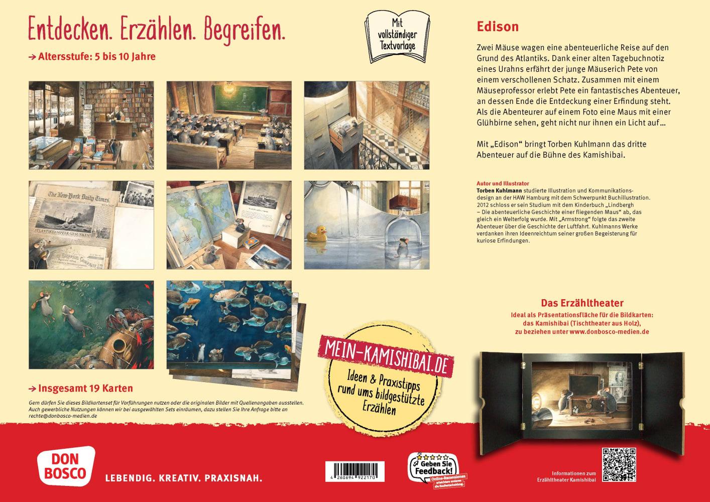 Beispielinhalt (Bild) Edison. Das Rätsel des verschollenen Mauseschatzes. Kamishibai Bildkartenset