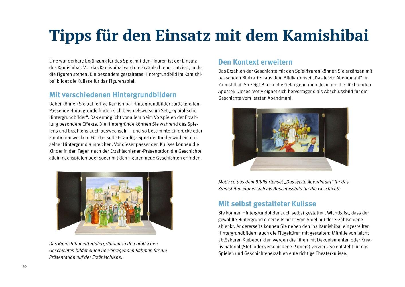 Beispielinhalt (Bild) Gründonnerstag: Das letzte Abendmahl. Erzählschienen-Figurenset