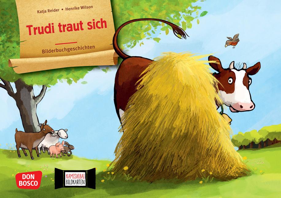 Vorderes Coverbild Trudi traut sich. Kamishibai Bildkartenset