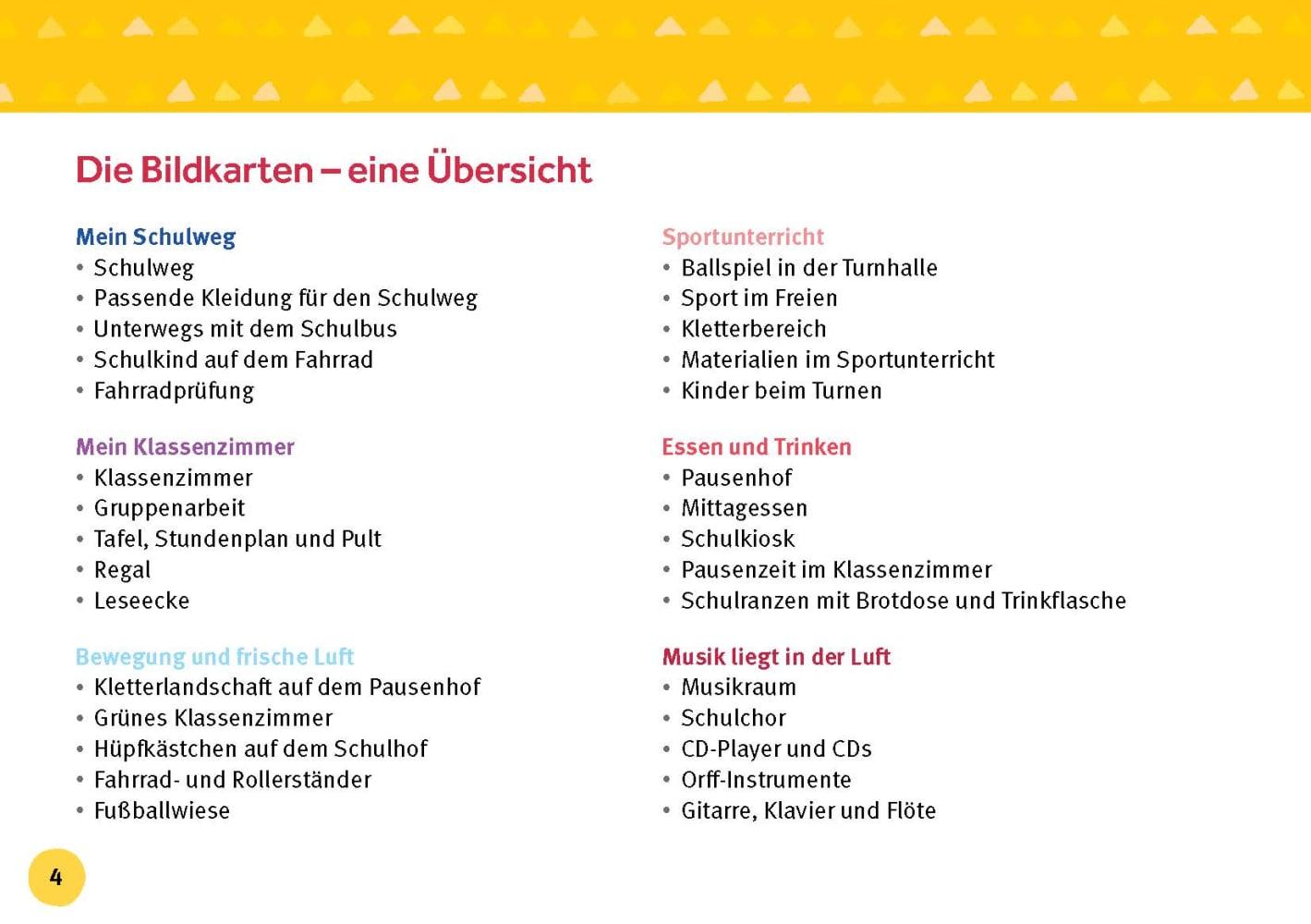 Beispielinhalt (Bild) Unser Tag in der Schule