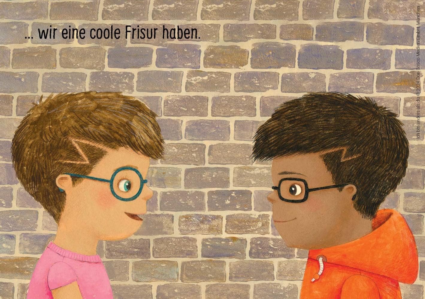 Beispielinhalt (Bild) Ich bin anders als du - Ich bin wie du: 20 überraschende Wendebildkarten über Vielfalt und Gemeinsamkeiten