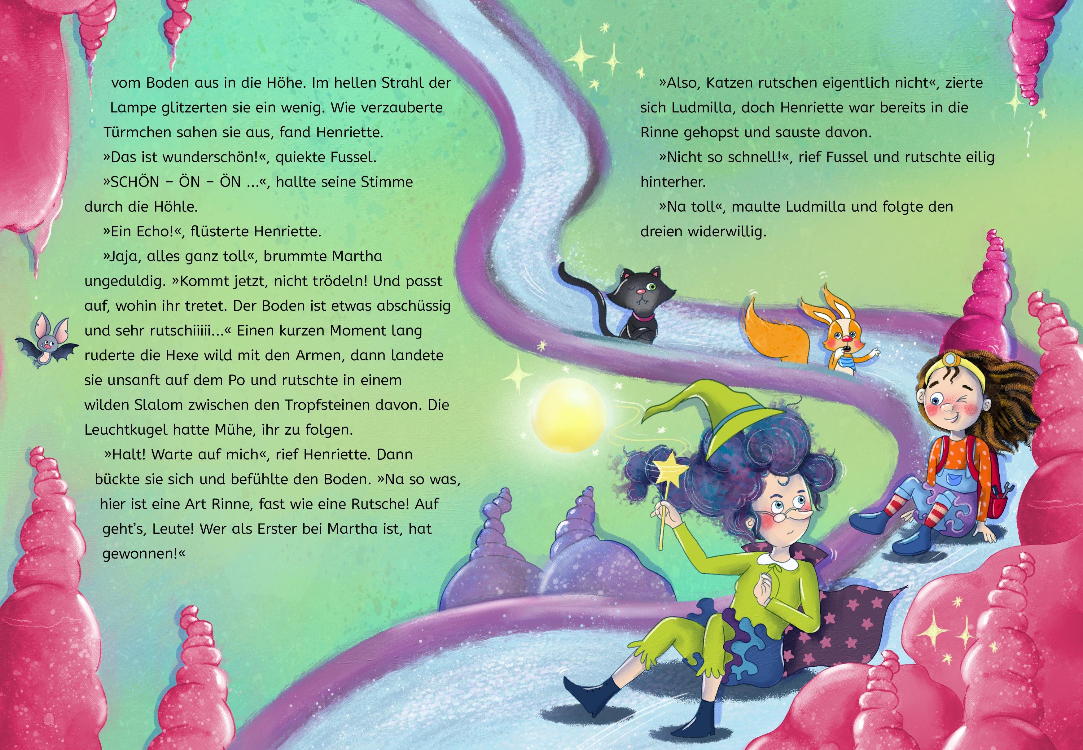 Beispielinhalt (Bild) Henriette Huckepack - Die verflixt-verhexte Suche nach dem Fungus Muffelkuss