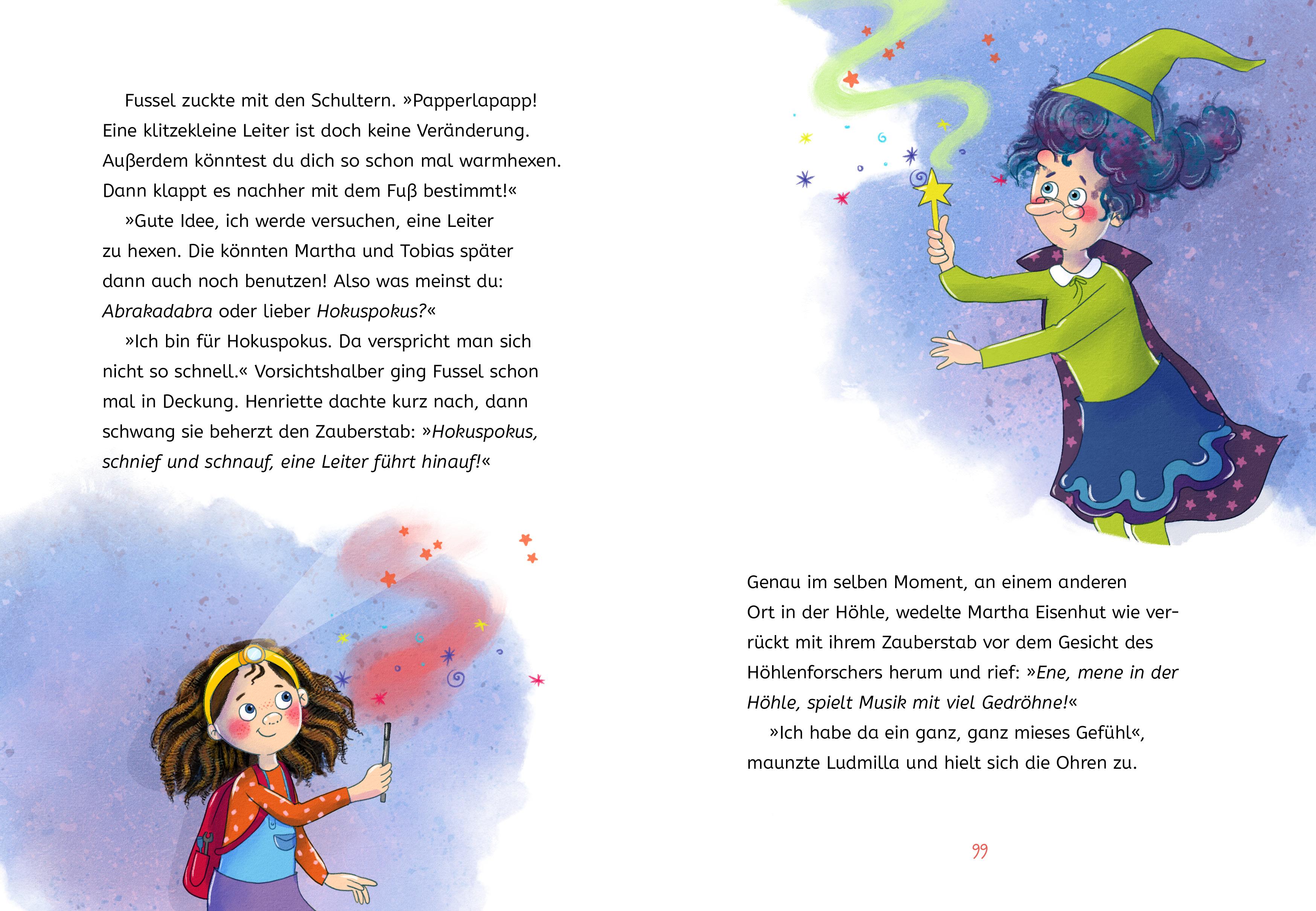 Beispielinhalt (Bild) Henriette Huckepack - Die verflixt-verhexte Suche nach dem Fungus Muffelkuss