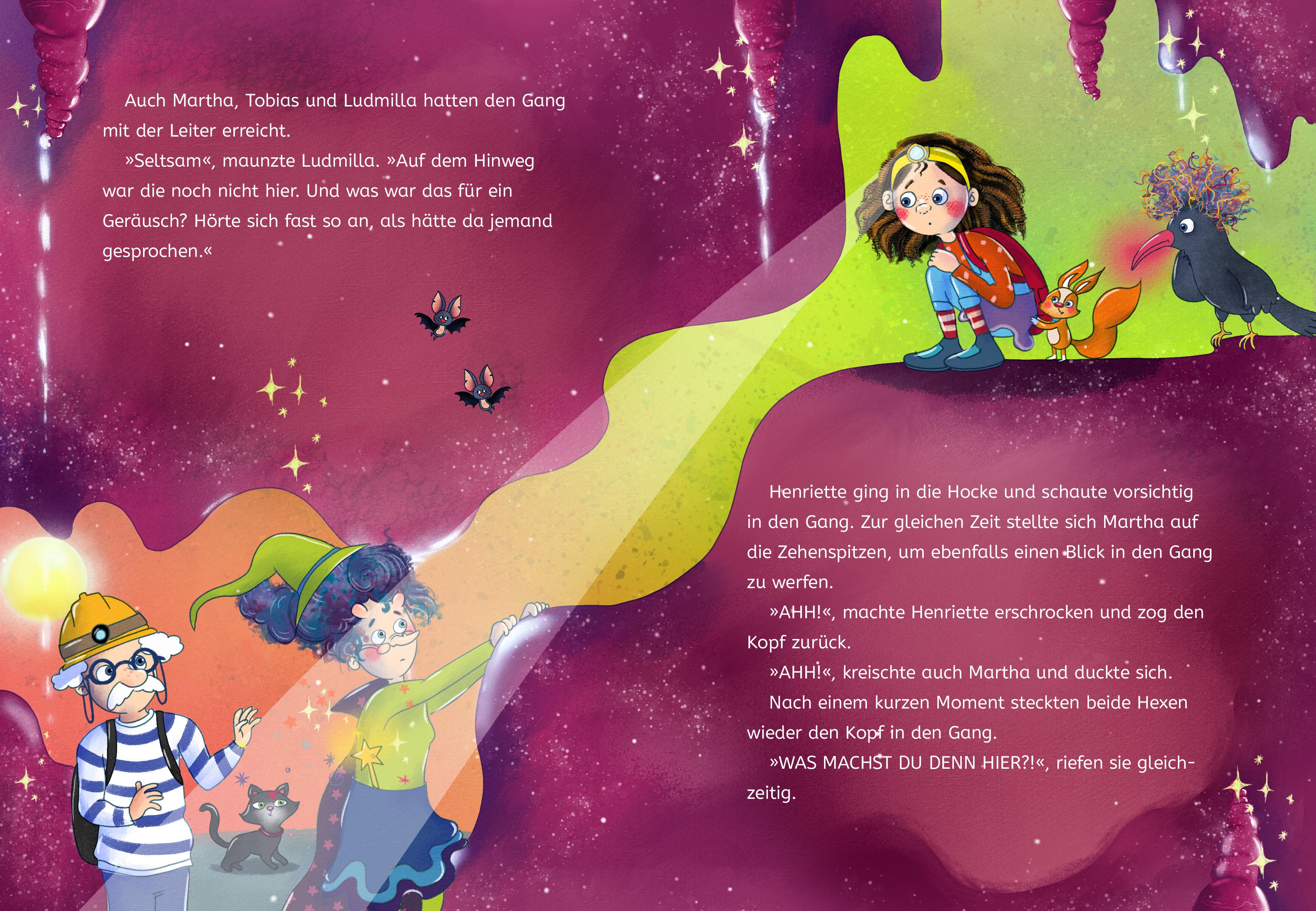 Beispielinhalt (Bild) Henriette Huckepack - Die verflixt-verhexte Suche nach dem Fungus Muffelkuss