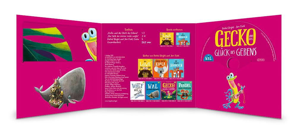 Beispielinhalt (Bild) Gecko und das Glück des Gebens / Der Wal, der immer mehr wollte (Audio-CD)