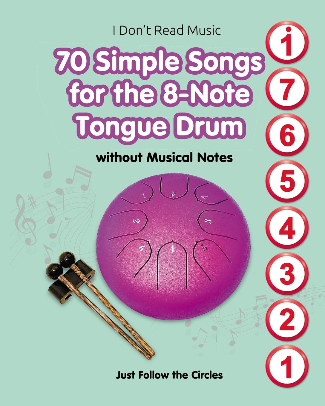 Vorderes Coverbild 70 Simple Songs for the 8-Note Tongue Drum. Without Musical Notes