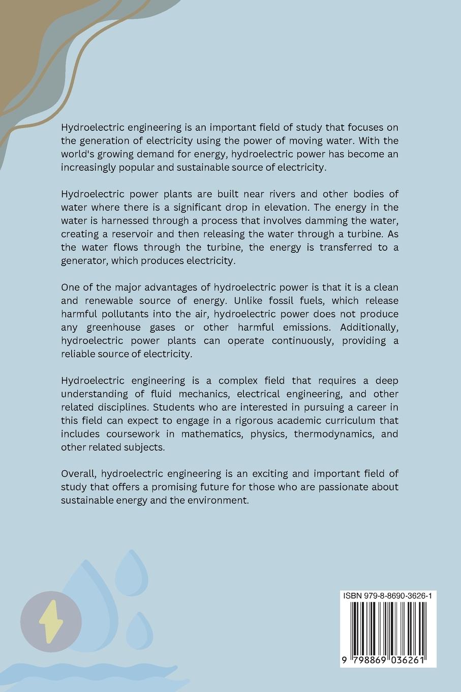 Rückseitencover Harnessing Water Power A Comprehensive Introduction to Hydroelectric Engineering for Students