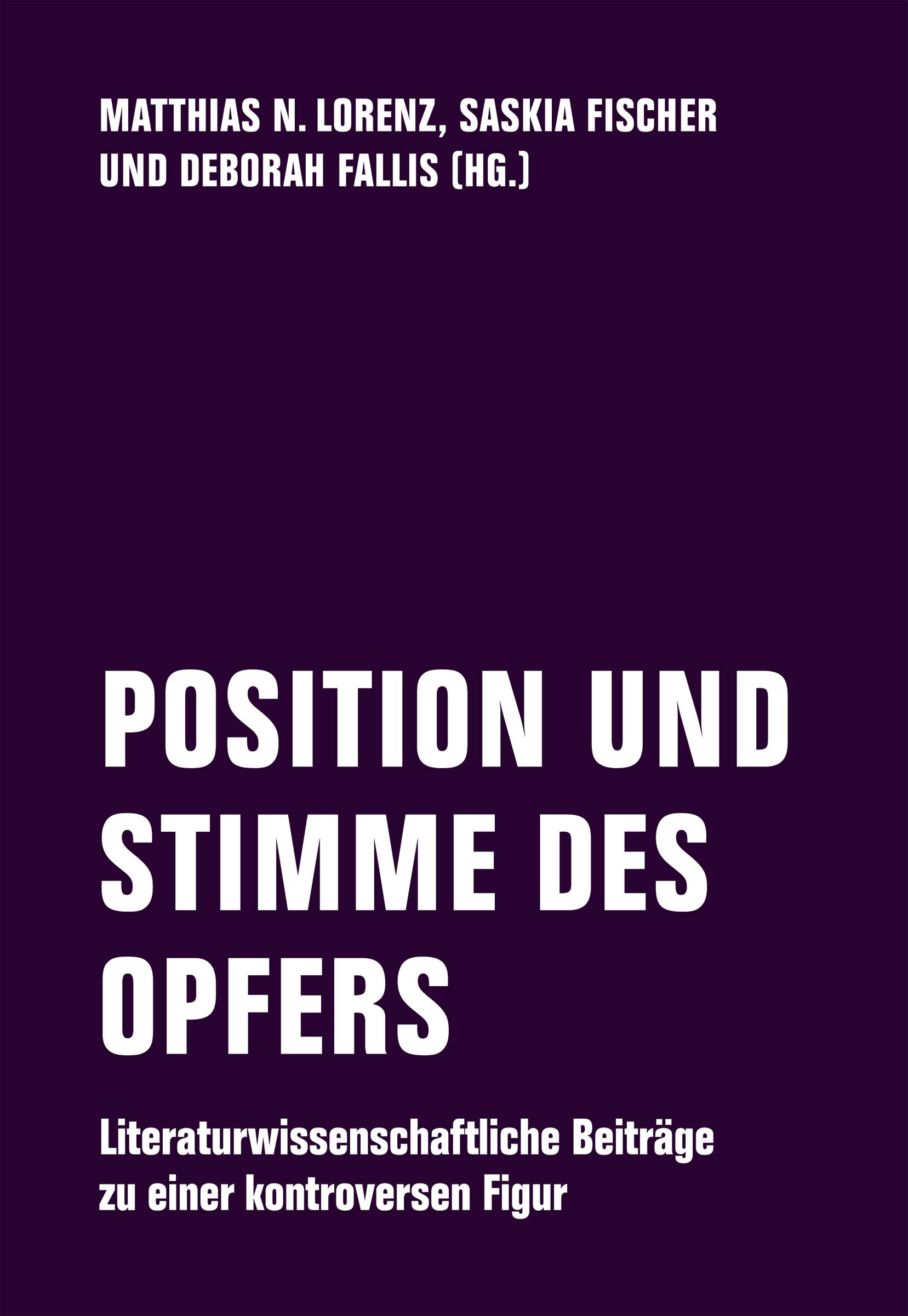 Vorderes Coverbild POSITION UND STIMME DES OPFERS