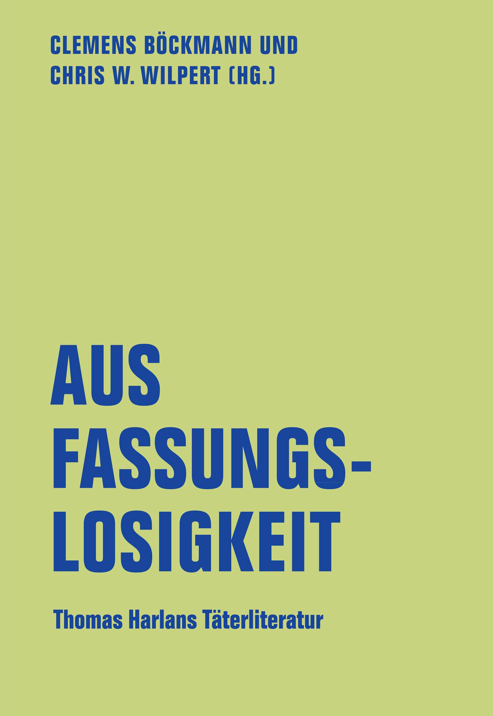 Vorderes Coverbild Aus Fassungslosigkeit