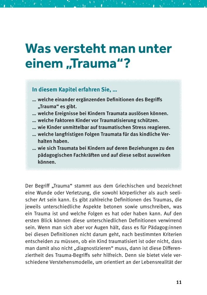 Beispielinhalt (Bild) Traumapädagogik: Kita-Kinder sensibel begleiten