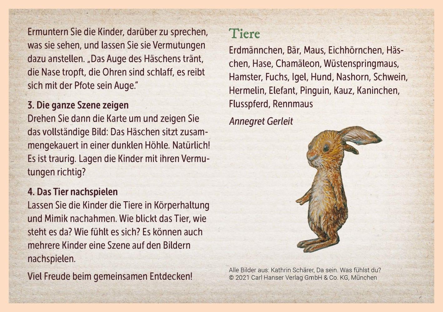 Beispielinhalt (Bild) Da sein. Was fühlst du?