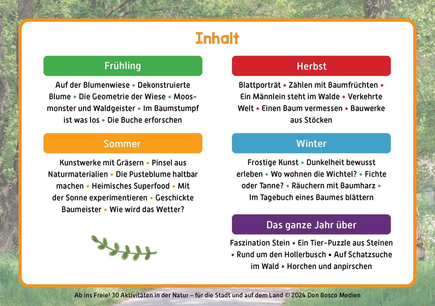 Beispielinhalt (Bild) Ab ins Freie!
