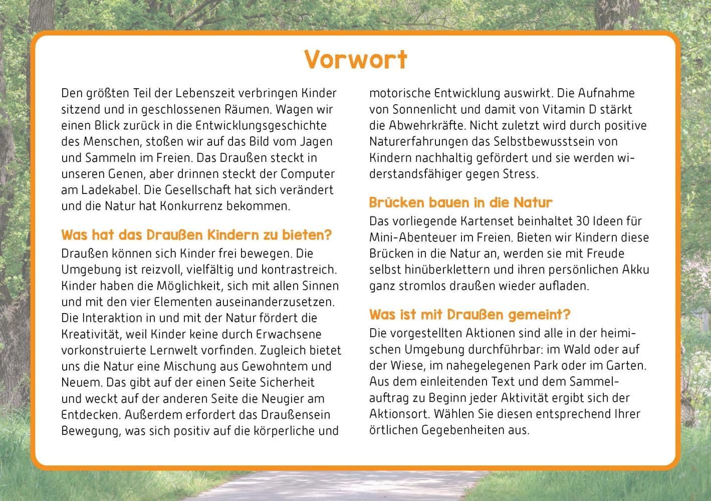 Beispielinhalt (Bild) Ab ins Freie!