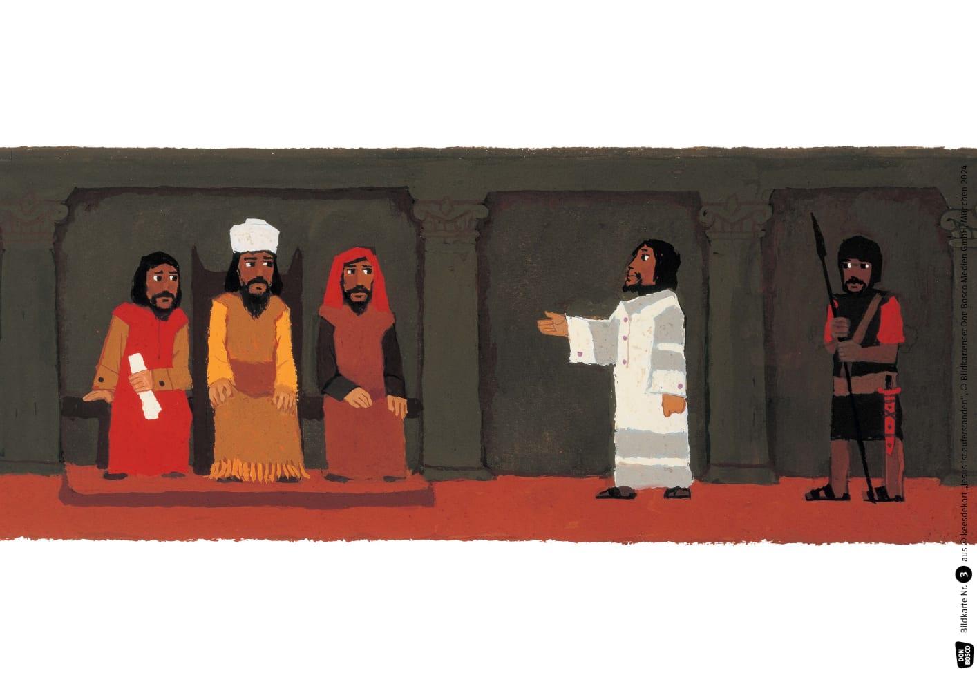 Beispielinhalt (Bild) Jesus ist auferstanden. Kamishibai Bildkartenset