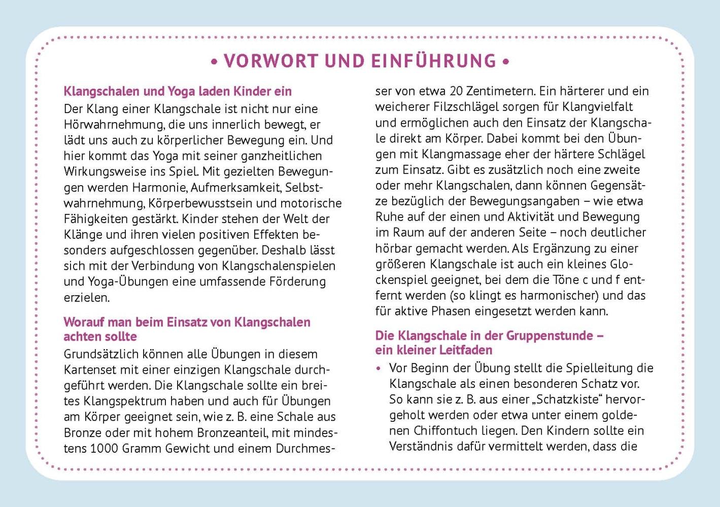 Beispielinhalt (Bild) 30 Klang-Yoga-Bildkarten