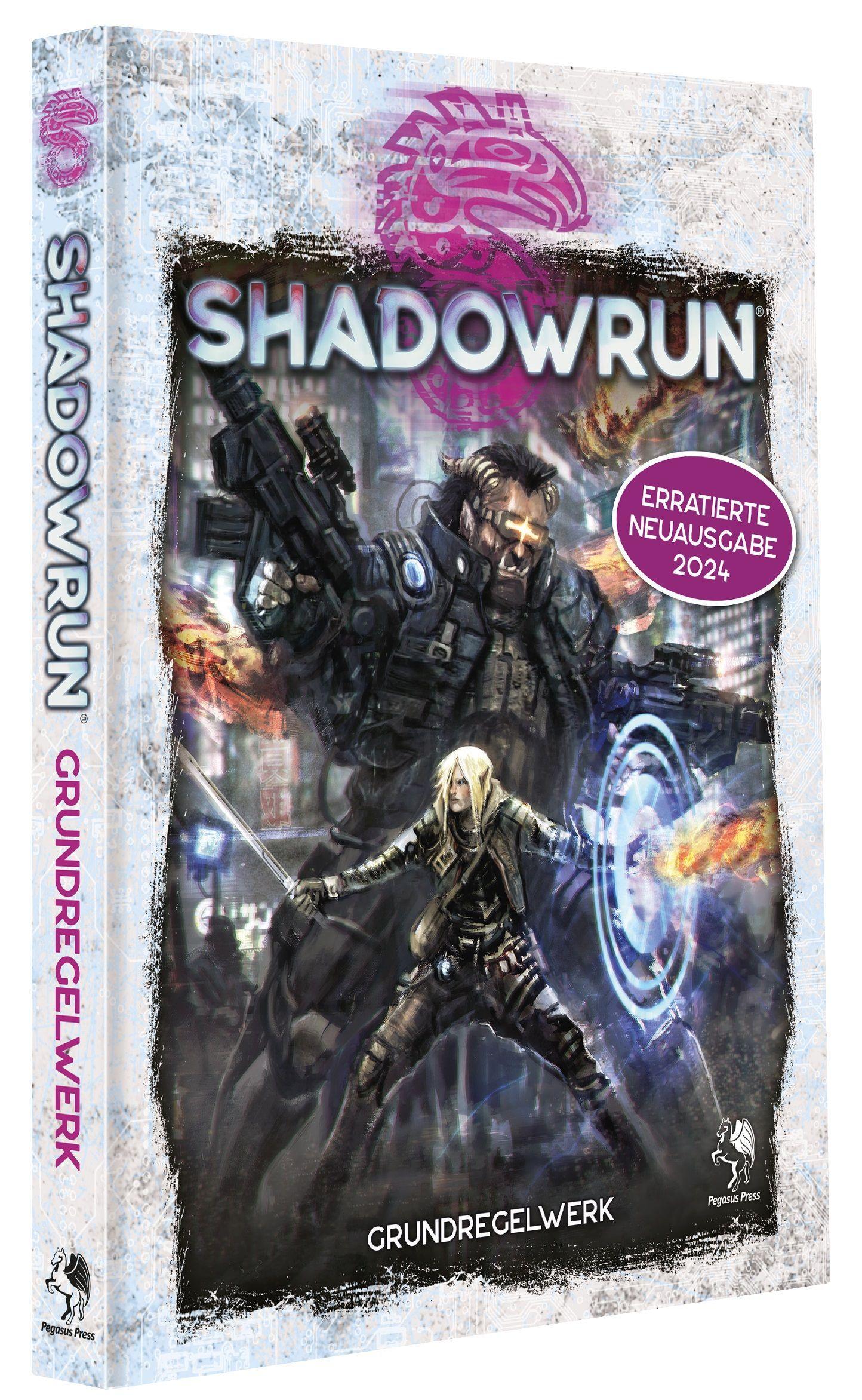 Vorderes Coverbild Shadowrun 6. Edition Grundregelwerk