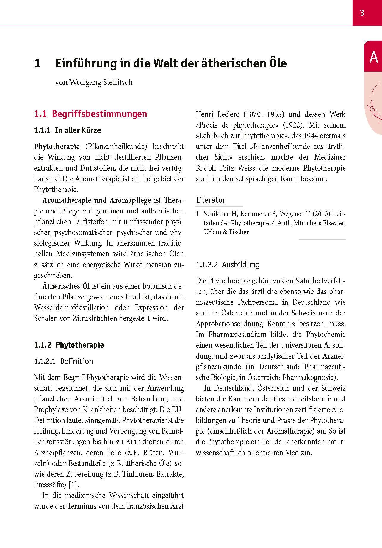 Beispielinhalt (Bild) Aromatherapie in Wissenschaft und Praxis