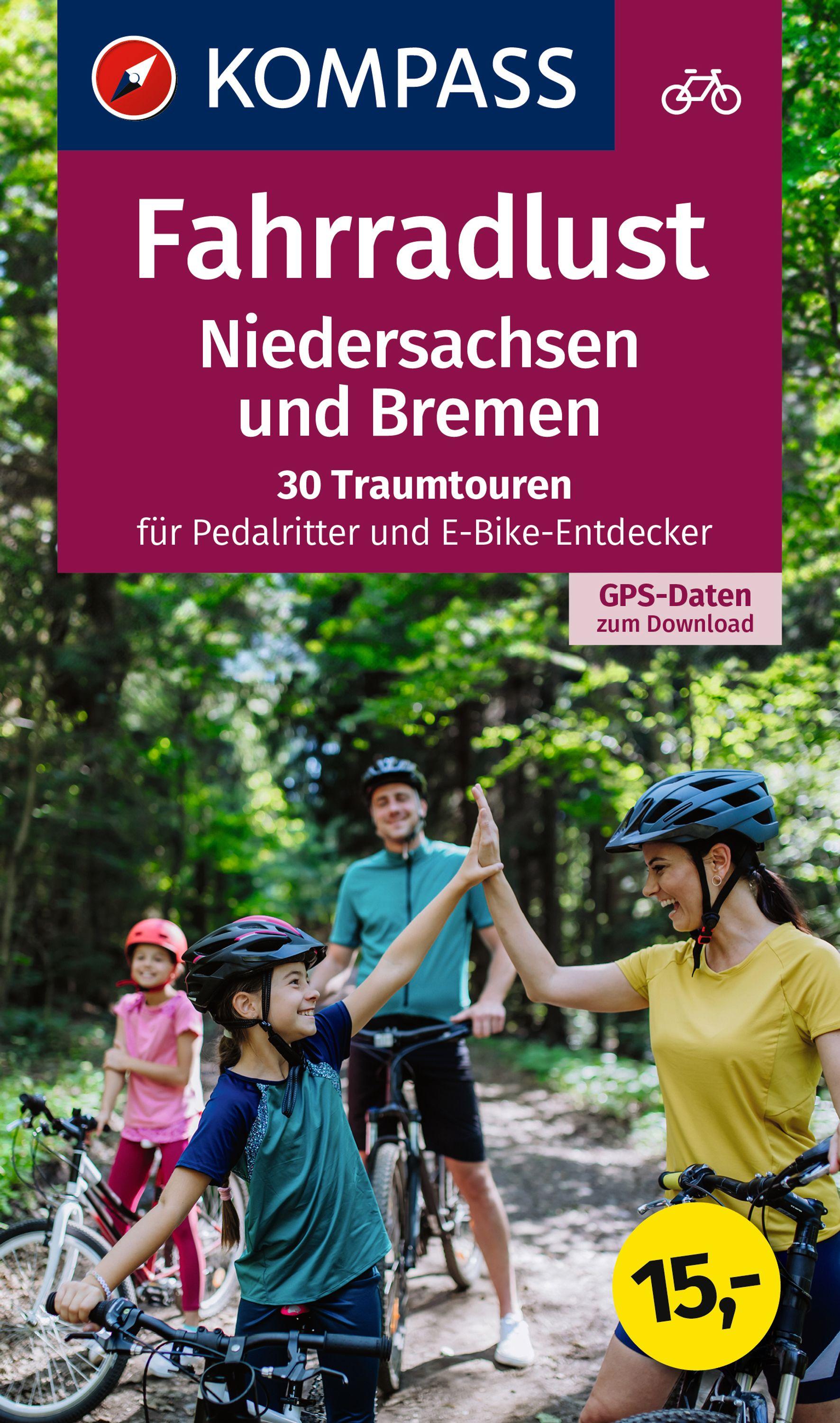 Vorderes Coverbild KOMPASS Fahrradlust Niedersachsen
