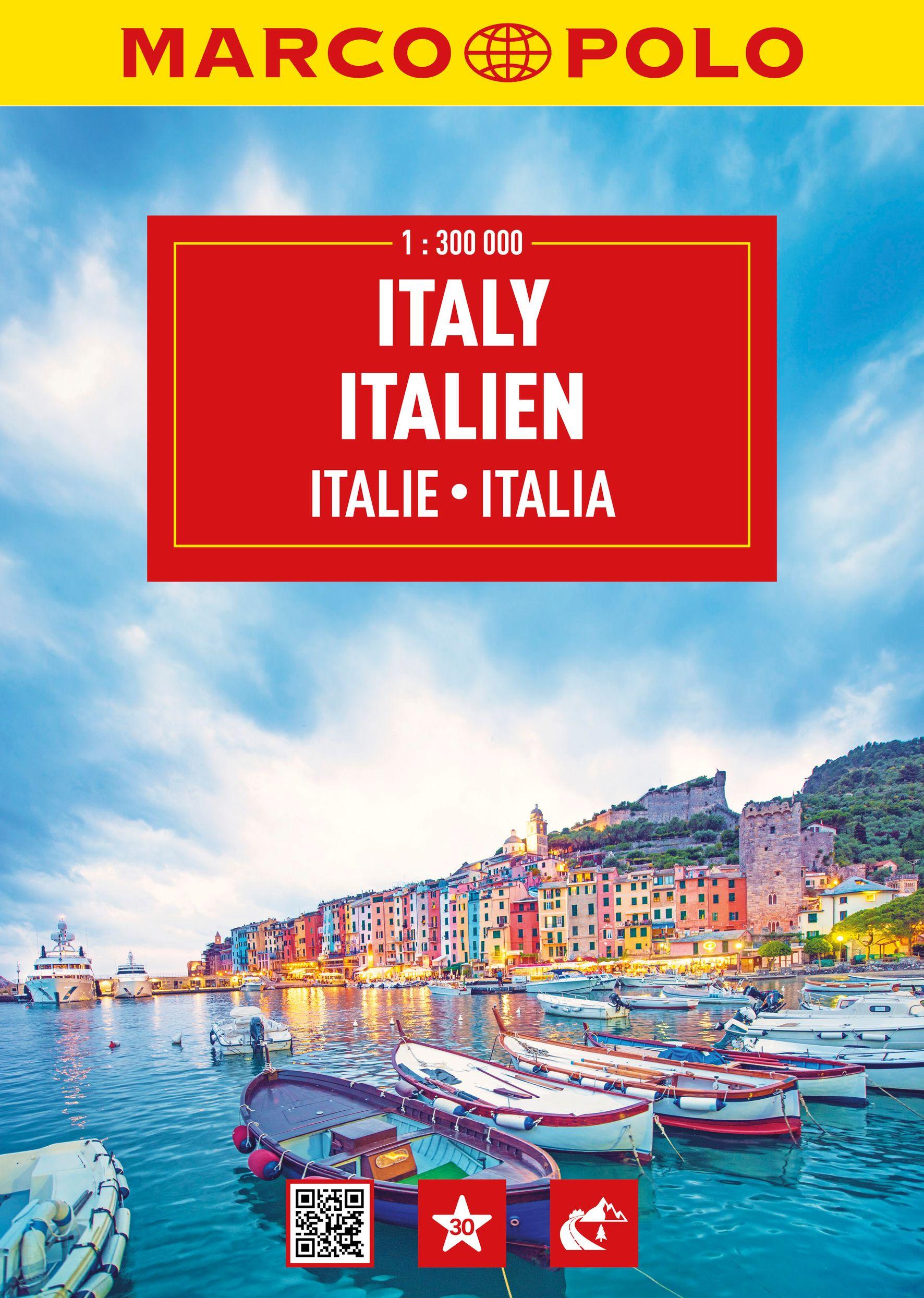 Vorderes Coverbild MARCO POLO Reiseatlas Italien 1:300.000